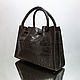 Bag made of crocodile skin VELVET. Classic Bag. Exotic Workshop Python Fashion. Online shopping on My Livemaster.  Фото №2