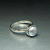 Кольцо с натуральным голубым топазом в серебре 925 пробы5