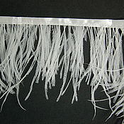 Материалы для творчества handmade. Livemaster - original item Ostrich feather braid 8-10 cm white. Handmade.