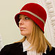Шляпа клош бордо. Шляпы. EDIS | дизайнерские шляпы Наталии Эдис. Интернет-магазин Ярмарка Мастеров.  Фото №2