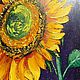 Подсолнухи большой подсолнух картина маслом. Картины. Картины Ирины Болдыревой. Ярмарка Мастеров.  Фото №6