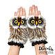 Order Owl mitts beige. 2sovy. Livemaster. . Mitts Фото №3