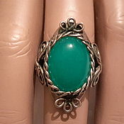 Винтаж handmade. Livemaster - original item CHRYSOPRASE ring vintage ring CZECHOSLOVAKIA vintage 1960s. Handmade.