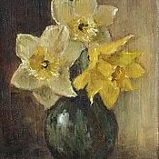 Картины и панно handmade. Livemaster - original item Paintings: Oil on canvas Daffodils. Handmade.
