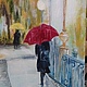 Картина маслом " Та, которая уходит в дождь..". Картины. Olya (dreamland-oz). Интернет-магазин Ярмарка Мастеров.  Фото №2