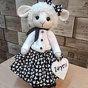Куклы и игрушки handmade. Livemaster - original item Toy sheep in black and white. Handmade.