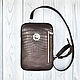 Men's bag made of genuine crocodile leather, in brown color, Men\'s bag, St. Petersburg,  Фото №1
