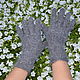 Grey down gloves for women, Gloves, Urjupinsk,  Фото №1