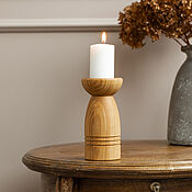 Для дома и интерьера handmade. Livemaster - original item Ash candlestick in natural color, 14 cm. Handmade.
