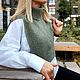 Манишка вязаная  на молнии. Манишки. Vitorywool студия ручного вязания. Ярмарка Мастеров.  Фото №13