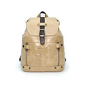 Сумки и аксессуары handmade. Livemaster - original item Backpacks:Women`s Leather Beige Backpack Clio Mod. R13m-652. Handmade.