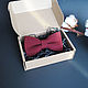 Men's burgundy bow tie, children's for a boy, for men. Butterflies. Respect Accessories. Online shopping on My Livemaster.  Фото №2