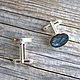 Cufflinks with painted blue color. Cuff Links. fiorellino. My Livemaster. Фото №6