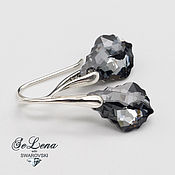 Earrings with Swarovski crystals silver 925_svarovski silver earrings