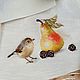 Две вышивки "Птицы с фруктами". Картины. Мастерская Юлии Велигодской. Ярмарка Мастеров.  Фото №4