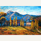 Картины и панно handmade. Livemaster - original item Painting Autumn southern landscape mountains interior painting. Handmade.