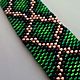 Заказать Плоский плетеный браслет из бисера в мозаичной технике Питон. Beads&Beauty by Irina. Ярмарка Мастеров. . Браслет плетеный Фото №3
