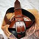  Belt brown width 40 mm. Straps. AGAT Galina. Online shopping on My Livemaster.  Фото №2