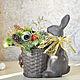 Hare with concrete planters for interior decoration Provence, Shabby, Vintage. Vases. Decor concrete Azov Garden. My Livemaster. Фото №6