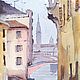 Order  Diptych in watercolor Venice (urban landscape gray-pink ochre. Pastelena. Livemaster. . Pictures Фото №3