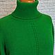 Order 100% cashmere sweater bright green order. 'Crochet classics' YULIA (knittedclassics). Livemaster. . Sweaters Фото №3