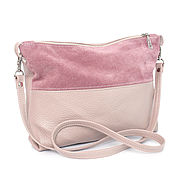 Сумки и аксессуары handmade. Livemaster - original item Pink bag with crossbody Powder crossbody shoulder strap. Handmade.