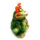 Ceramic figurine ' Frog with a bow'. Figurine. aboka. My Livemaster. Фото №4