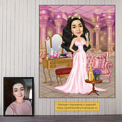 Сувениры и подарки handmade. Livemaster - original item Gift to a girl, a woman on her birthday. Beauty cartoon photo Princess. Handmade.