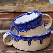Посуда handmade. Livemaster - original item Minimal Blue tableware set for Happiness.. Handmade.