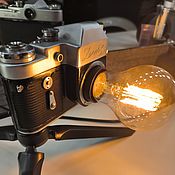 Настольная лампа из фотоаппарата Любитель в стиле Лофт (Loft)