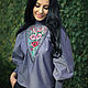 Elegant blouse with hand embroidery ' Magic 2'. Blouses. KVITKA. Online shopping on My Livemaster.  Фото №2
