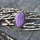 Кольцо с чароитом. Кольца. Vadjra-jewelry. Интернет-магазин Ярмарка Мастеров.  Фото №2