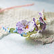 Headband with flowers pansies 'Ease'. Headband. KG_flowers. Online shopping on My Livemaster.  Фото №2