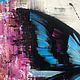 Order Butterfly oil painting-abstract. Blue and black butterfly. Zabaikalie. Livemaster. . Pictures Фото №3