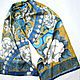 Batik scarf silk batik scarf, scarf with hand-painted batik, batik scarf, silk scarves.