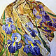 Scarf silk batik 'Iris' ( 2), Scarves, St. Petersburg,  Фото №1