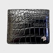 Сумки и аксессуары handmade. Livemaster - original item The cardholder is made of genuine crocodile leather, in black!. Handmade.