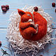 Sleeping squirrel (felted toy). Felted Toy. Sinitsa-masteritsa. Ярмарка Мастеров.  Фото №4