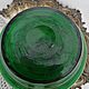 Винтаж: Антикварная ваза из выдувного зелёного салата. Вазы винтажные. Виктория. Ярмарка Мастеров.  Фото №5