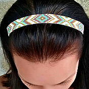 Украшения ручной работы. Ярмарка Мастеров - ручная работа Headband - elastic band made of beads in Boho style Ethnic Hair Hoop. Handmade.