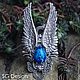 Silver plated Ring "Angel" Blue Sea Jasper. Rings. Shard Noir - handmade jewelry. My Livemaster. Фото №4