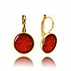 Burgundy sequin earrings gift for mom 'Juicy pomegranate', Earrings, Moscow,  Фото №1