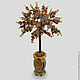 The tree of life from tiger's eye in a vase of onyx
