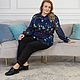 NATALINI Блузка из шифона с цветочным принтом plus size. Блузки. NATALINI. Ярмарка Мастеров.  Фото №6