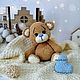 Мишка вязаный ручной работы. Мягкие игрушки. olya_and_toys (lubimkidlyavas). Ярмарка Мастеров.  Фото №4