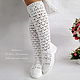 Order Boots: white summer knitted boots. MadameBoots. Livemaster. . High Boots Фото №3