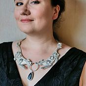 Украшения handmade. Livemaster - original item Silver necklace made of beads and beads Wolves of Odin, necklace with stones. Handmade.