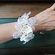 Order Wedding Waltz, ivory, Bracelet with handmade flowers. ms. Decorator. Livemaster. . Bracelets Фото №3