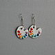 Porcelain earrings 'Artist's Palette', Earrings, Moscow,  Фото №1