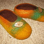 Felted Slippers Last leaf of autumn